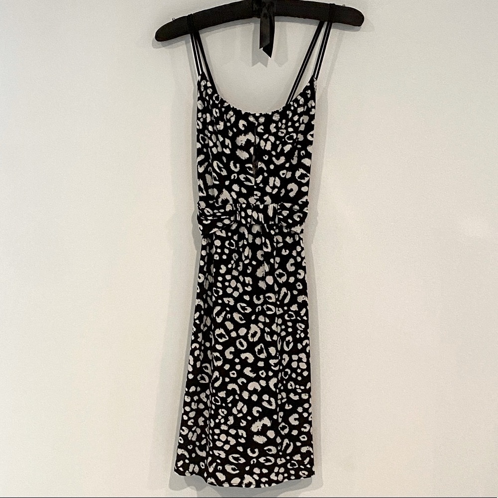Nanette Lepore Black And White Cheetah Dress